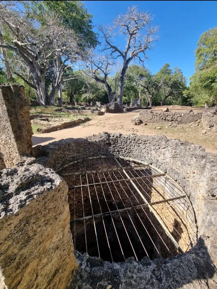 One of the ancient wells inside Gede Ruins